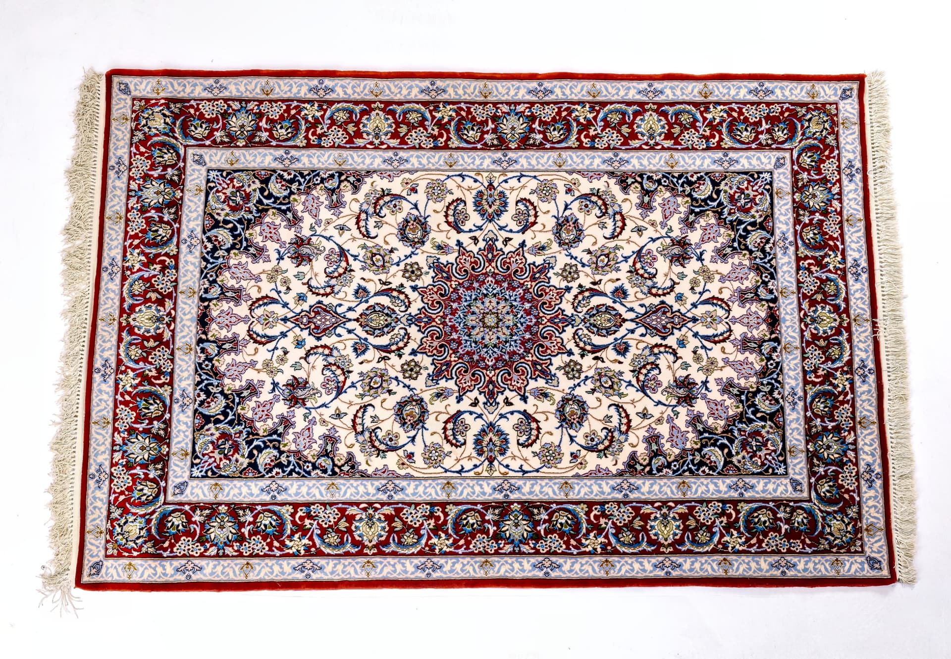 Persian Sarafian — Central Medallion — Silk & Wool — photograph 1
