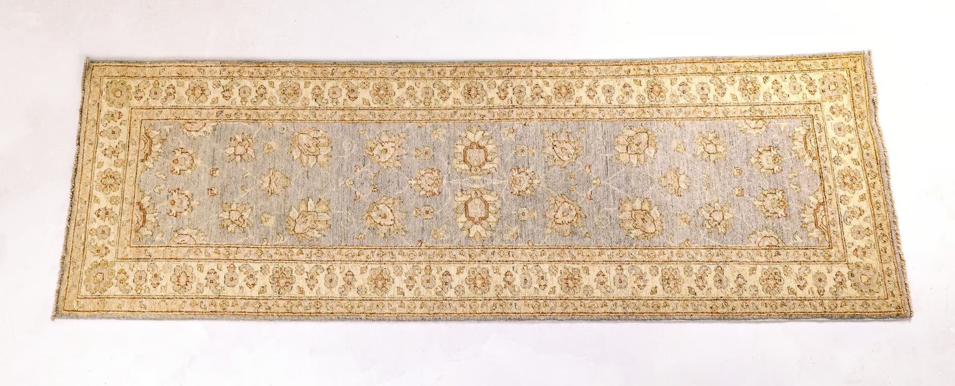 Afghan Chobi Ziegler Hand-Knotted Runner — photograph
